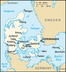 Map of Denmark